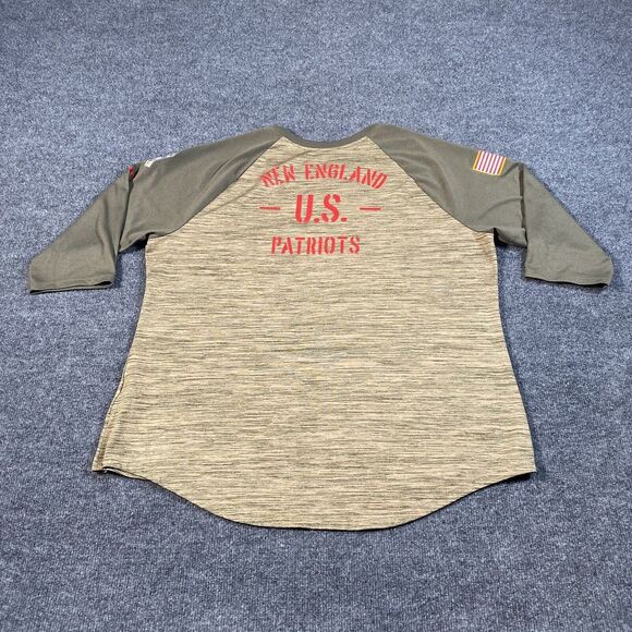New England Patriots Mens 2XL On Field Raglan Sleeve Salute to Service Shirt - Picture 7 of 9
